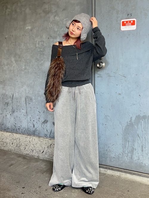 『RAY BEAMS 』レイビームス　セットアップ 　紺ブレ・ワイドパンツ Ray BEAMS（レイ ビームス）フロント ラップ ワイド パンツ