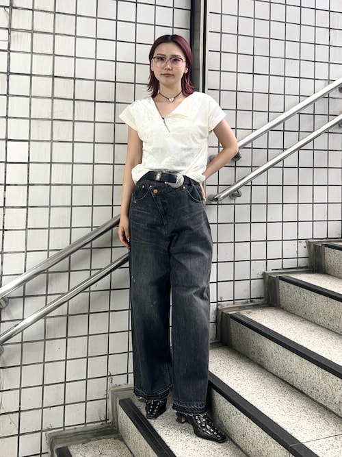 別注】Lee × maturely / デニム アシメ パンツ（デニムパンツ