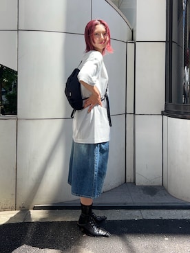 「BEAMS」｜AKARIさん（レディース・163cm）の夏コーディネート