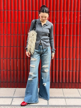 「Ray BEAMS（レイビームス）のアイテム」を使った、AKARIさん（骨格ウェーブ・レディース・163cm）の秋コーディネート