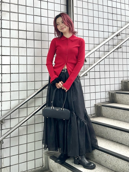 SLOBEIENA25aw シアーオーガンジーティアードスカート SLOBE IENA スカート シアーオーガンジーティアードスカート