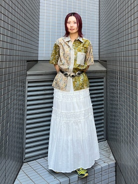「Ray BEAMS（レイビームス）のアイテム」を使った、AKARIさん（レディース・163cm）の夏コーディネート