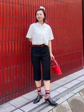 「アイテム（ソックス/靴下）」を使った、AKARIさん（レディース・163cm）の夏コーディネート