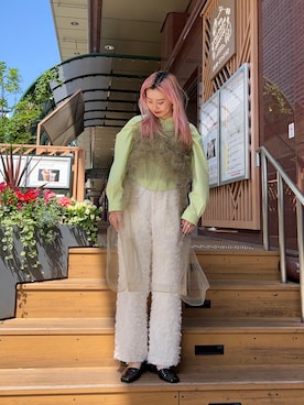 「Chika Kisada（チカ キサダ）のアイテム」を使った、AKARIさん（レディース・160cm）の春コーディネート