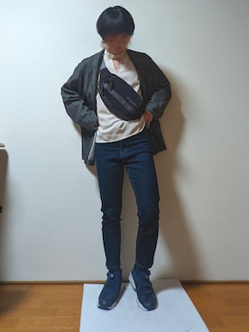 「STYLEMIXER（スタイルミキサー）のアイテム（ジャケット/アウター）」を使った、うすしおさん（レディース・155cm）の春コーディネート