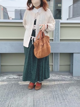 「白ニットコーデ」｜yoppiさん（レディース・150cm）の春コーディネート