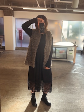 「アイテム（ワンピース）」を使った、takasugiさん（レディース・171cm・30代）の秋コーディネート