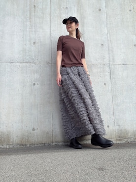 「アイテム（ブーツ）」を使った、Rieさん（レディース・168cm・50代）の秋コーディネート