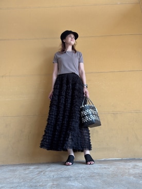 「アイテム（スカート）」を使った、Rieさん（レディース・168cm・50代）の秋コーディネート