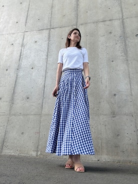 「アイテム（スカート）」を使った、Rieさん（レディース・168cm・50代）の秋コーディネート