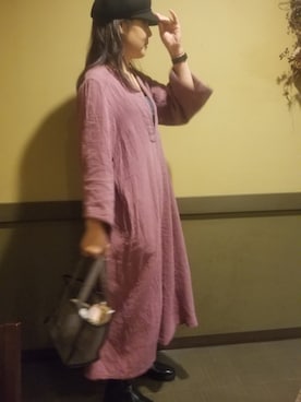 「アイテム（ワンピース/ドレス）」を使った、Rieさん（レディース・168cm・40代）の秋コーディネート