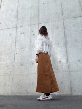 「ELENCARE DUE（エレンカーレデュエ）のアイテム」を使った、Rieさん（レディース・168cm）の冬コーディネート