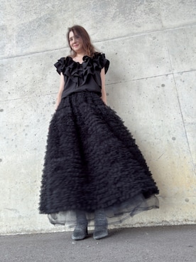 「アイテム（シャツ/ブラウス）」を使った、Rieさん（レディース・168cm・50代）の秋コーディネート