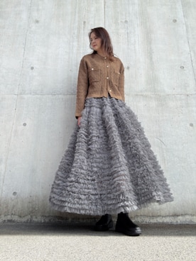 「no brand（ノーブランド）のアイテム」を使った、Rieさん（レディース・168cm）の冬コーディネート