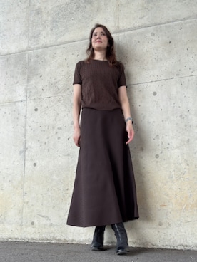 「アイテム（スカート）」を使った、Rieさん（レディース・168cm・50代）の冬コーディネート