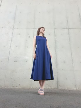 UNIQLO（ユニクロ）の「クレープフレアワンピース（半袖）（ワンピース