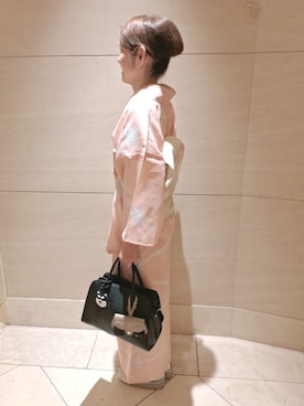 「no brand（ノーブランド）のアイテム（フォーマルスーツ/小物、シルバー系）」を使った、Rieさん（レディース・168cm）の夏コーディネート