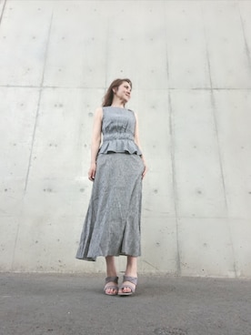 「GAP（ギャップ）のアイテム（トップス）」を使った、Rieさん（レディース・168cm）の夏コーディネート
