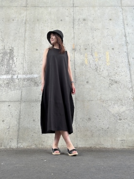「アイテム（ワンピース）」を使った、Rieさん（レディース・168cm）の夏コーディネート