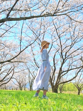 「coca（coca）（コカ）のアイテム（ワンピース/ドレス）」を使った、Rieさん（レディース・168cm）の春コーディネート