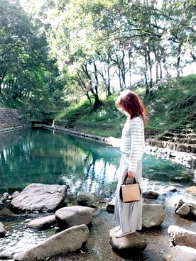 「Chaos（カオス）のアイテム」を使った、Rieさん（レディース・168cm）の冬コーディネート