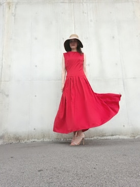 「ZARA（ザラ）のZARA　ラインストーン　ストラップサンダル（スニーカー、シルバー系）」を使った、Rieさん（レディース・168cm）の夏コーディネート