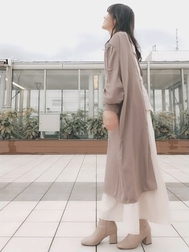 「アイテム（ワンピース/ドレス）」を使った、Rieさん（レディース・168cm・40代）の秋コーディネート