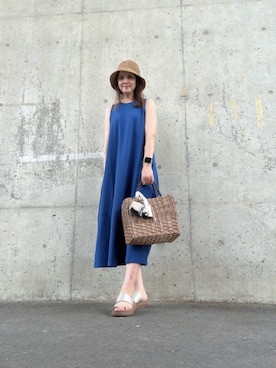 「アイテム（ワンピース/ドレス）」を使った、Rieさん（レディース・168cm・50代）の夏コーディネート