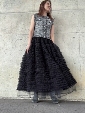 「アイテム（スカート）」を使った、Rieさん（レディース・168cm・50代）の秋コーディネート