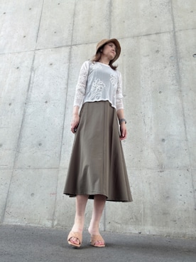 「アイテム（ワンピース/ドレス）」を使った、Rieさん（レディース・168cm・50代）の秋コーディネート