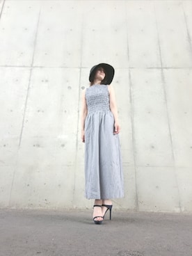 「GAP（ギャップ）のアイテム」を使った、Rieさん（レディース・168cm）の夏コーディネート
