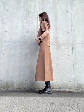 「アイテム（スカート）」を使った、Rieさん（レディース・168cm・50代）の冬コーディネート