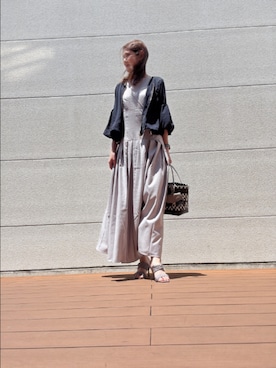 「CHARLES & KEITH（チャールズ & キース）のアイテム」を使った、Rieさん（レディース・168cm）の夏コーディネート