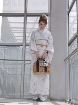 「no brand（ノーブランド）のアイテム（フォーマルスーツ/小物、シルバー系）」を使った、Rieさん（レディース・168cm）の秋コーディネート