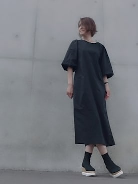 「アイテム（ワンピース/ドレス）」を使った、Rieさん（レディース・168cm・50代）の秋コーディネート