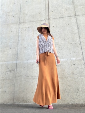 「アイテム（サンダル）」を使った、Rieさん（レディース・168cm・50代）の夏コーディネート