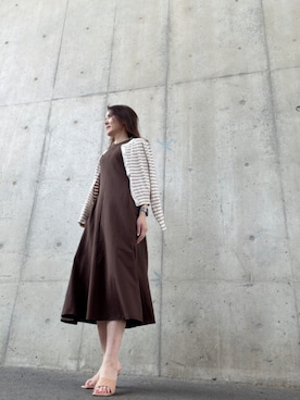 「アイテム（ワンピース/ドレス）」を使った、Rieさん（レディース・168cm・50代）の冬コーディネート