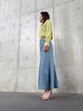 「ZARA（ザラ）のZARA　ラインストーン　ストラップサンダル（スニーカー、シルバー系）」を使った、Rieさん（レディース・168cm）の夏コーディネート