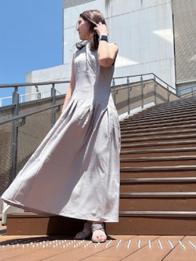 「アイテム（サンダル）」を使った、Rieさん（レディース・168cm・50代）の夏コーディネート