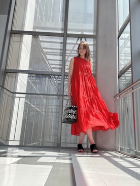 「アイテム（ワンピース）」を使った、Rieさん（レディース・168cm・50代）の秋コーディネート