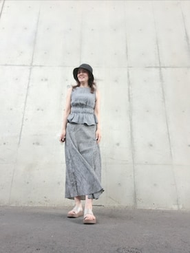 「GAP（ギャップ）のアイテム（トップス）」を使った、Rieさん（レディース・168cm）の夏コーディネート