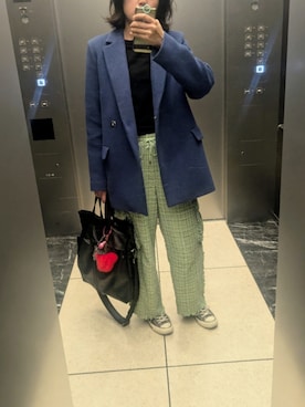 「SLY（スライ）のアイテム（パンツ）」を使った、ai*さん（レディース・165cm）の春コーディネート