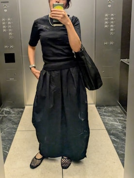 「UNITED ARROWS（ユナイテッドアローズ）のコットン フライス Tシャツ（Tシャツ/カットソー）」を使った、ai*さん（レディース・165cm）の夏コーディネート