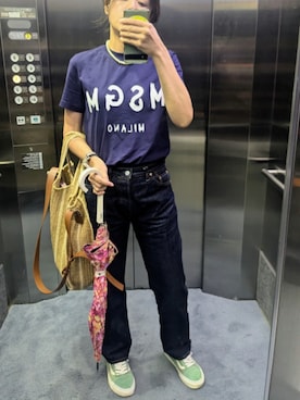 「MSGM（エムエスジーエム）のアイテム」を使った、ai*さん（レディース・165cm）の夏コーディネート
