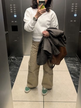 「アイテム（チノパンツ）」を使った、ai*さん（レディース・165cm）の秋コーディネート