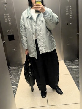 「アイテム（ミリタリージャケット）」を使った、ai*さん（レディース・165cm）の秋コーディネート