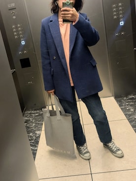 「6（ロク）の＜6(ROKU)＞COTTON LONG SLEEVE TOP/カットソー（Tシャツ/カットソー、その他）」を使った、ai*さん（レディース・165cm）の春コーディネート