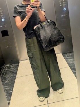 「BLACK BY MOUSSY（ブラックバイマウジー）のアイテム」を使った、ai*さん（レディース・165cm）の夏コーディネート