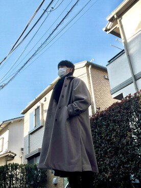 「JUNRED（ジュンレッド）のアイテム（ダウンジャケット/コート）」を使った、ちけむさん（メンズ・177cm）の冬コーディネート