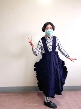 「mintdesigns（ミントデザインズ）のアイテム」を使った、YIWENさん（レディース・165cm）の冬コーディネート